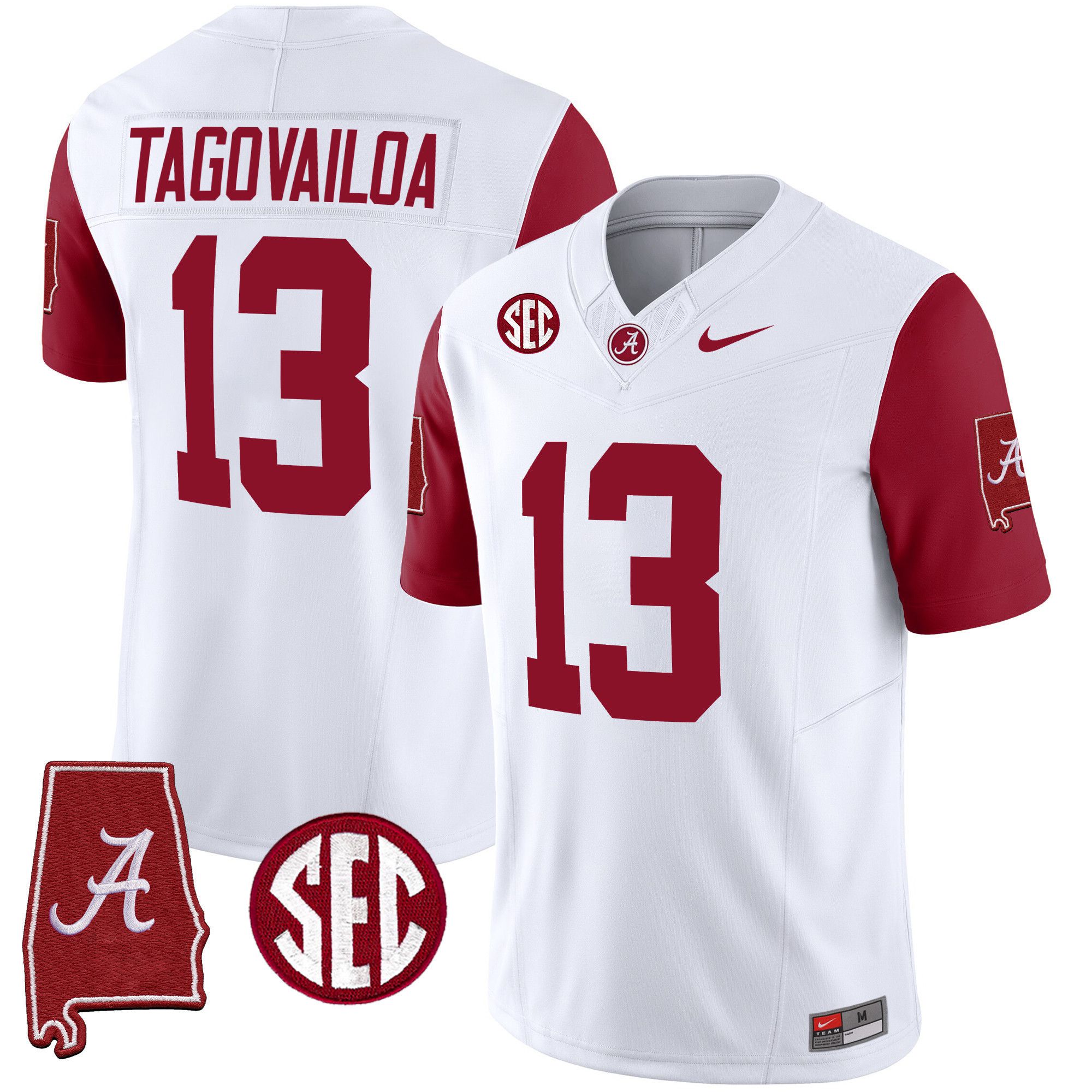 Men Alabama Crimson Tide #13 Tagovailoa White 2024 Nike Vapor Limited NCAA Jersey style 2->indianapolis colts->NFL Jersey